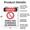 Signmission Diesel Fuel Flammable Danger Sign, Plastic, 7in W x 10in L, 2PK OS-2PACK-DS-P-710-V-1128 - alternate 3